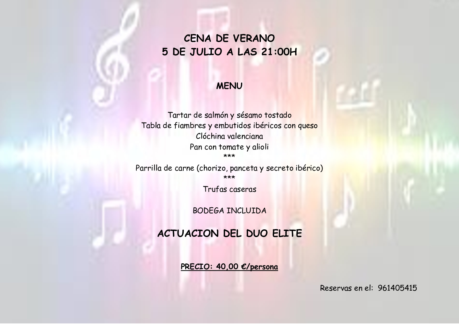 Cena Verano 5 julio