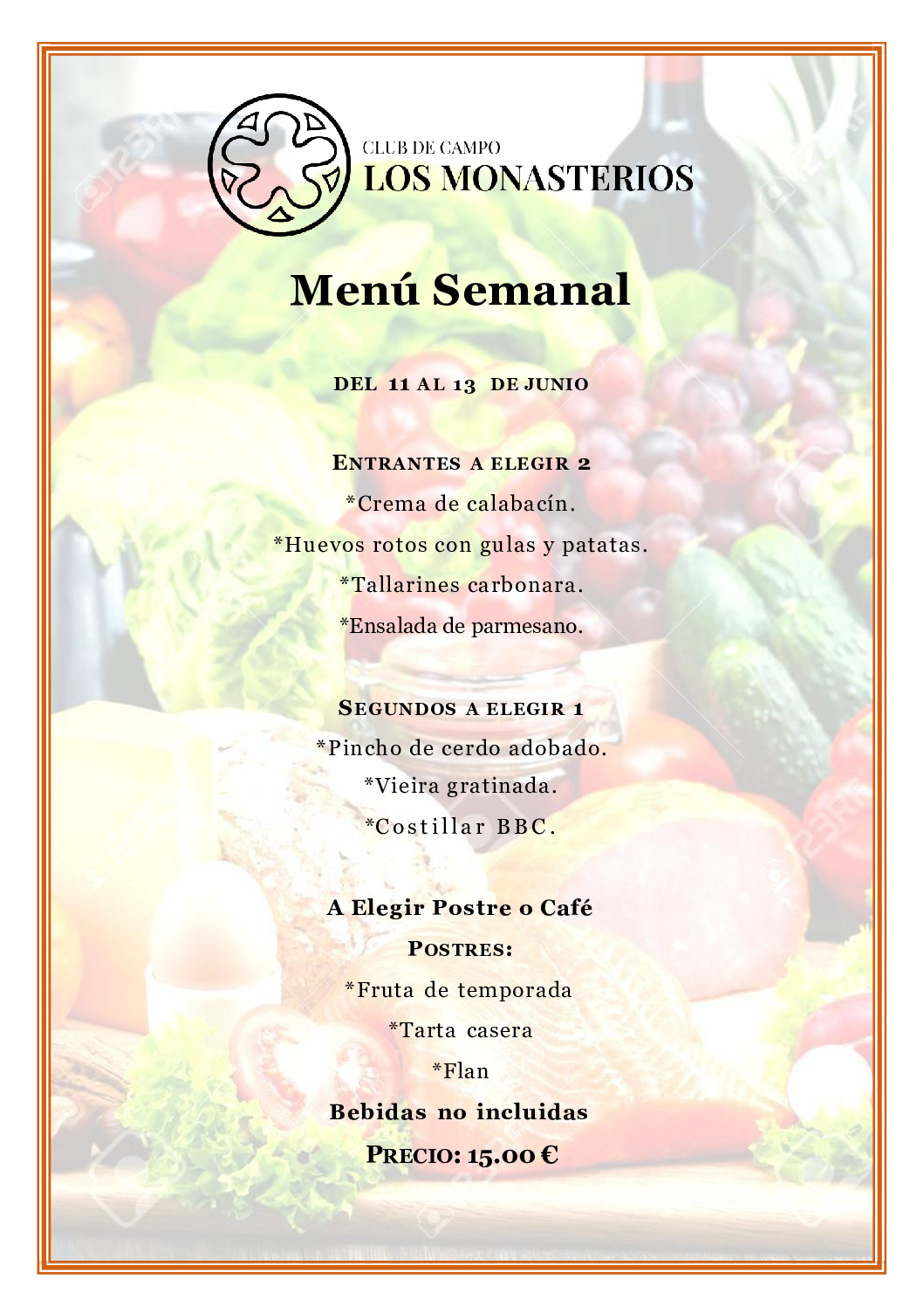 Menú Semanal
