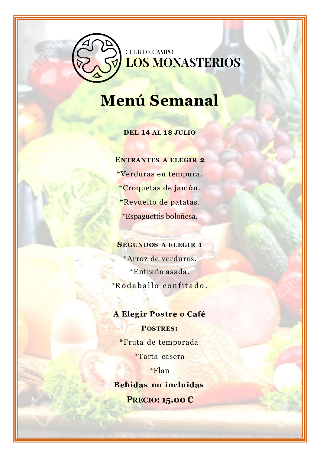 Menú Semanal