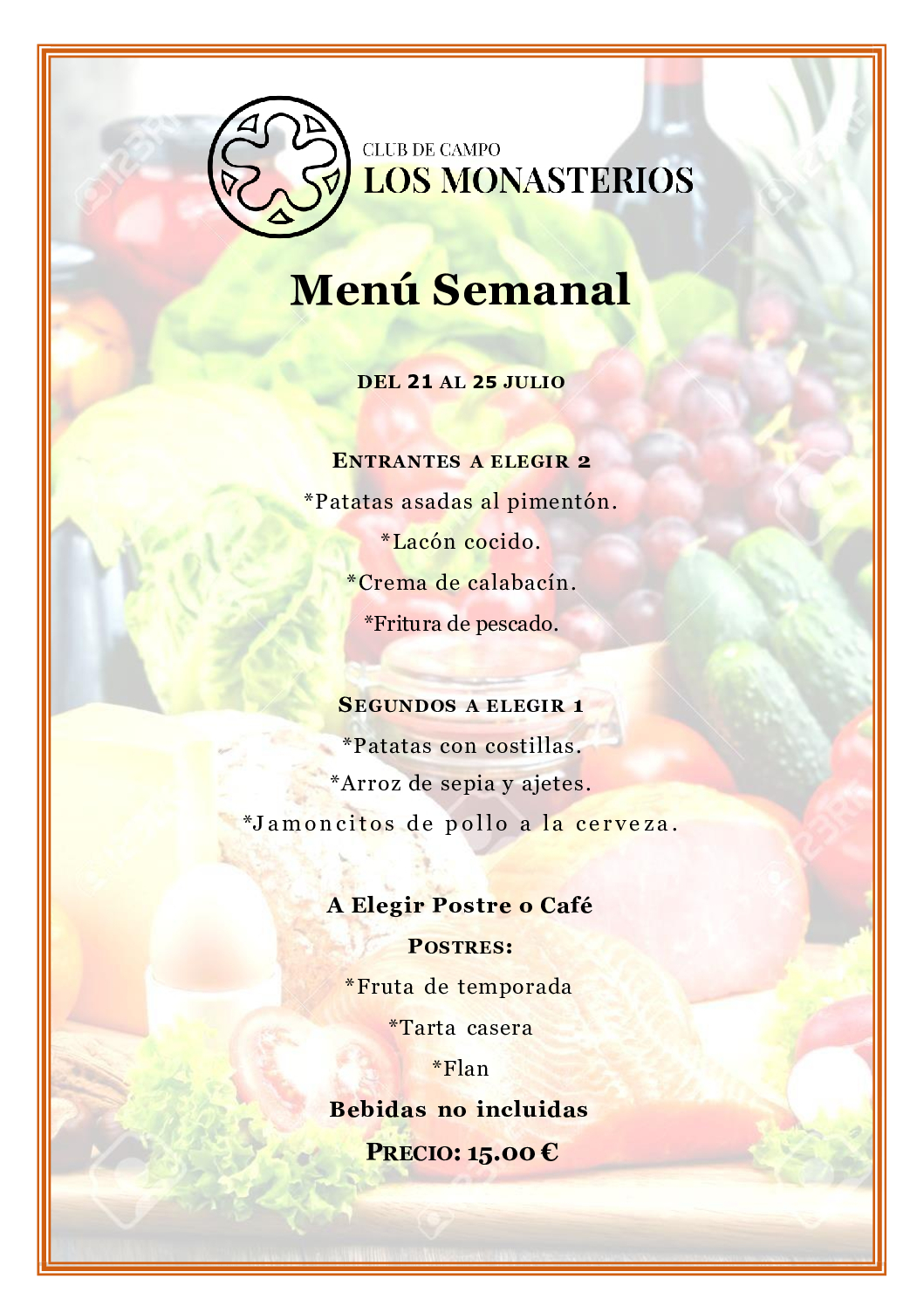 Menú Semanal