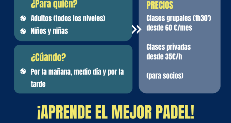 ESCUELA DE PADEL 2025-2026