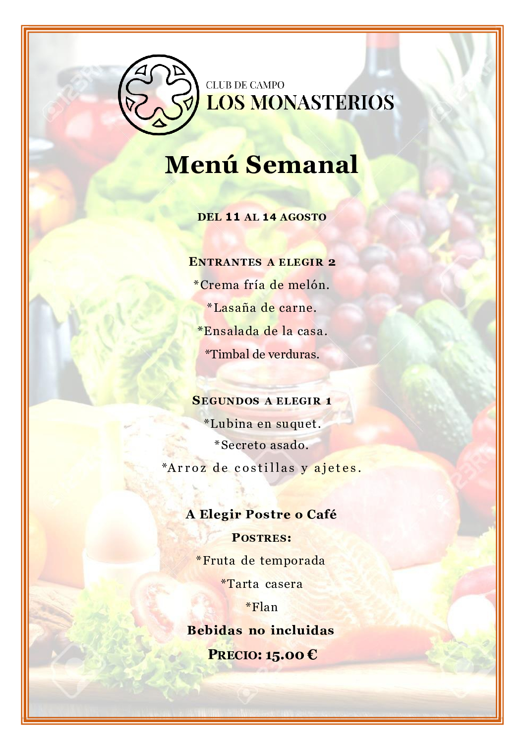 Menú Semanal