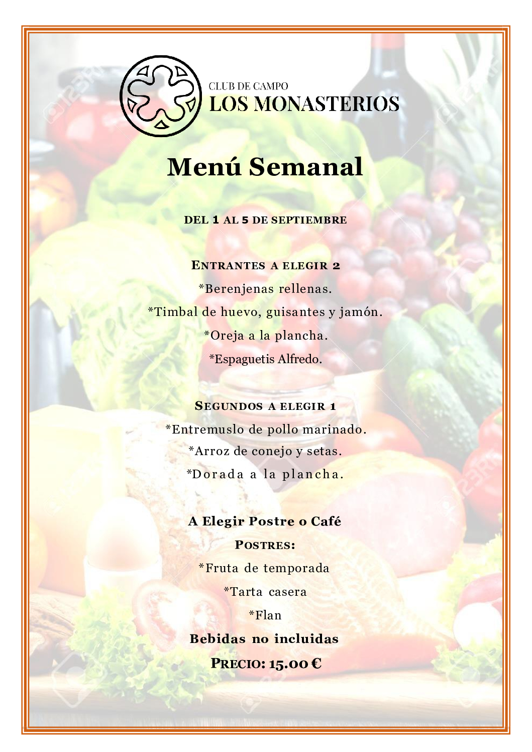 Menú Semanal