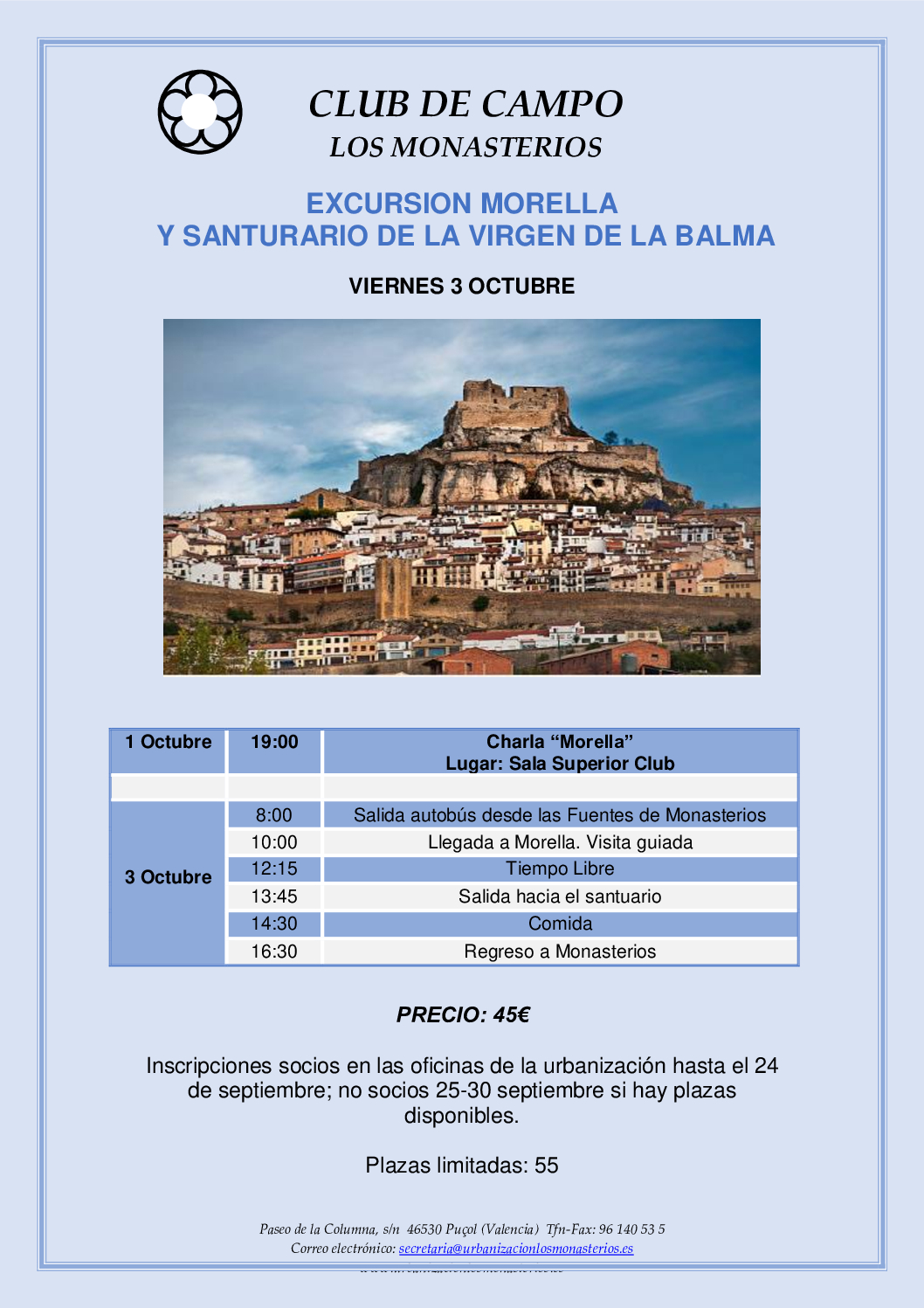 Excursión Morella-Santuario Virgen de la Balma