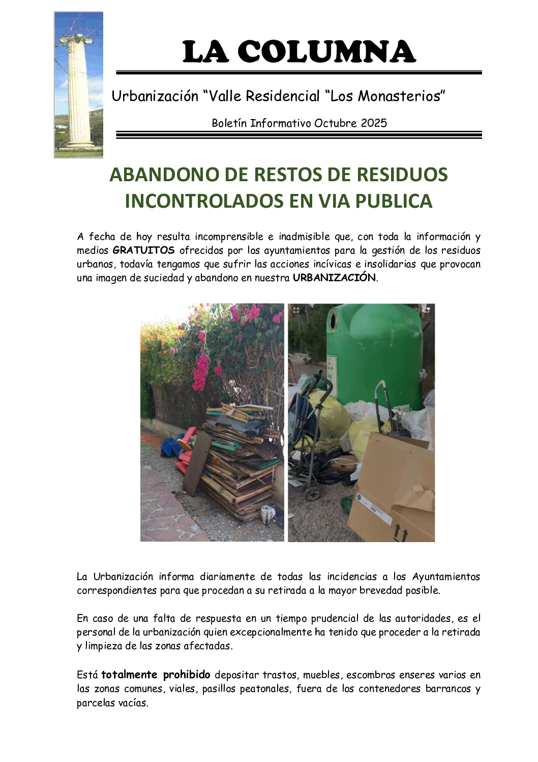 Boletín informativo octubre