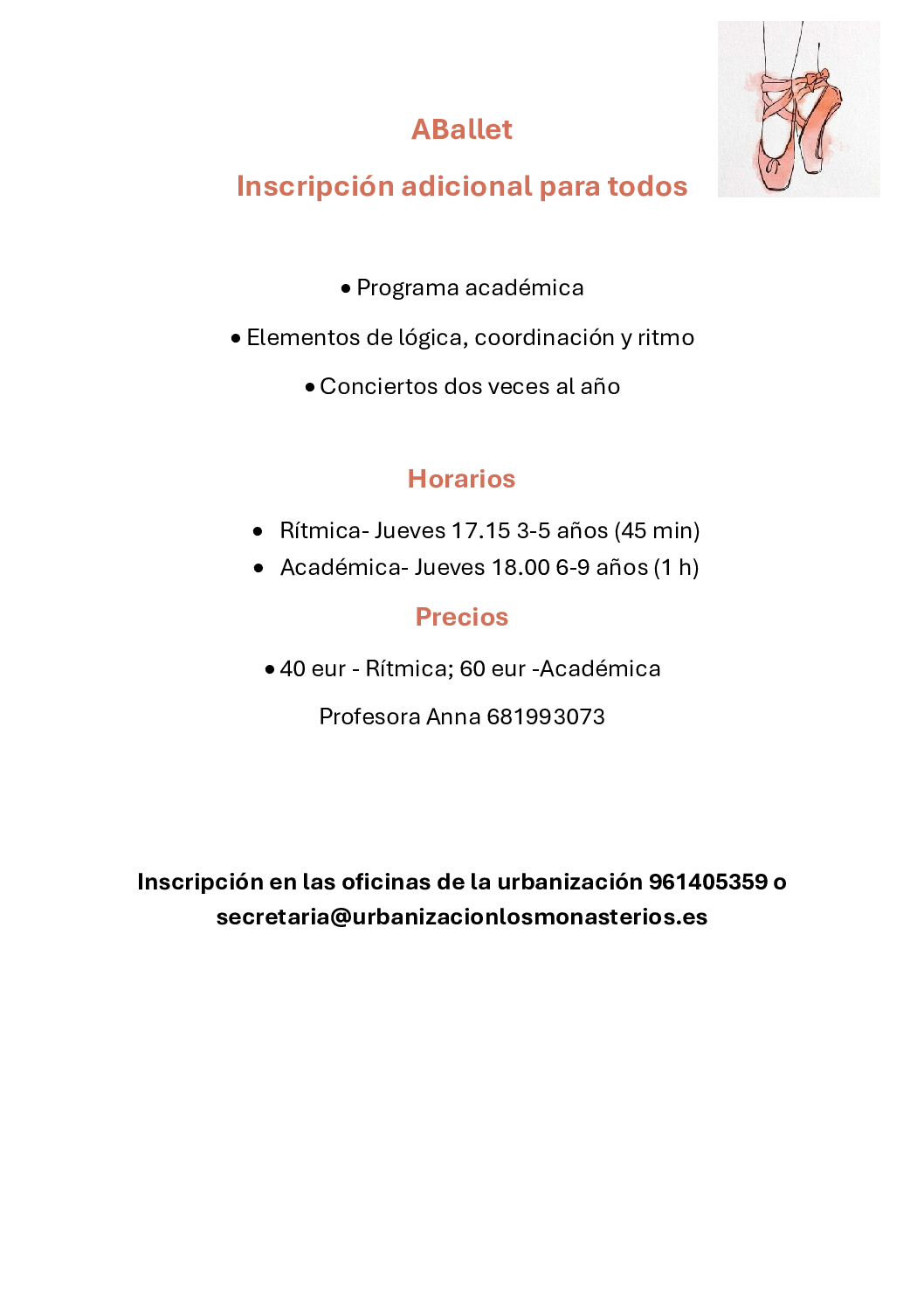Clases de Ballet