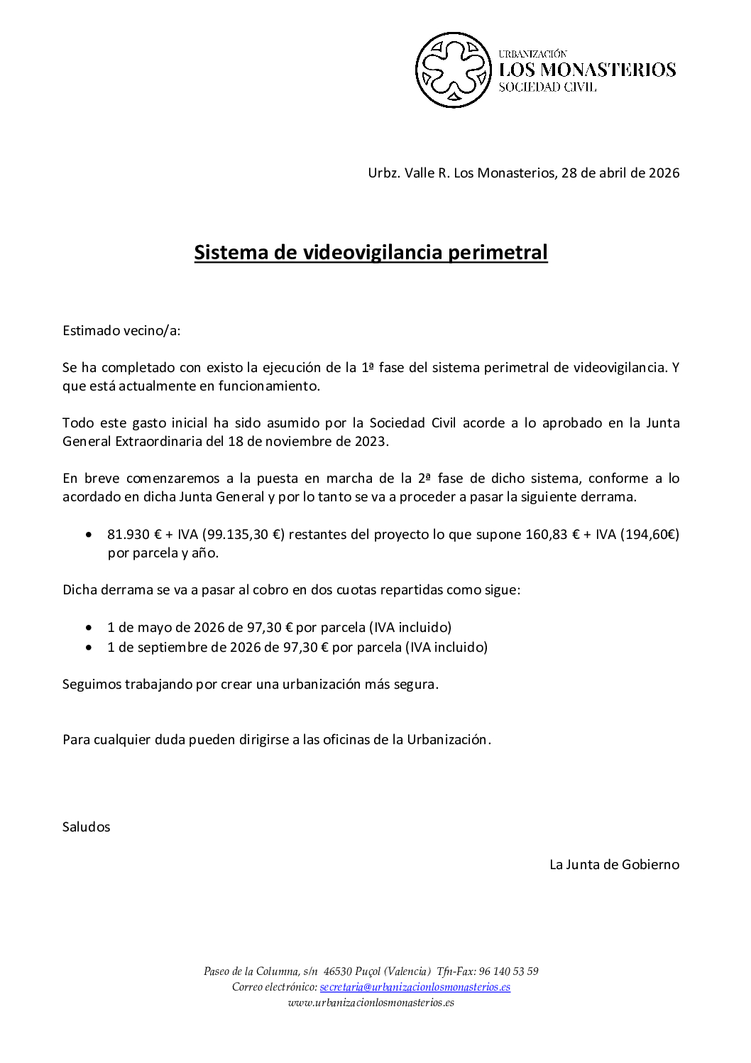 SISTEMA DE VIDEOVIGILANCIA PERIMETRAL