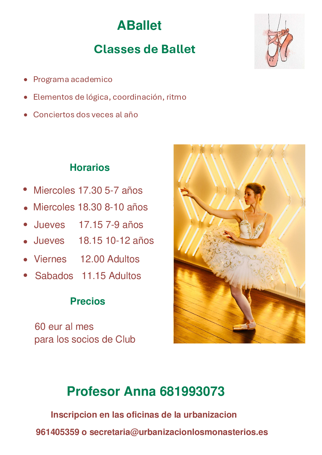 CLASES DE BALLET