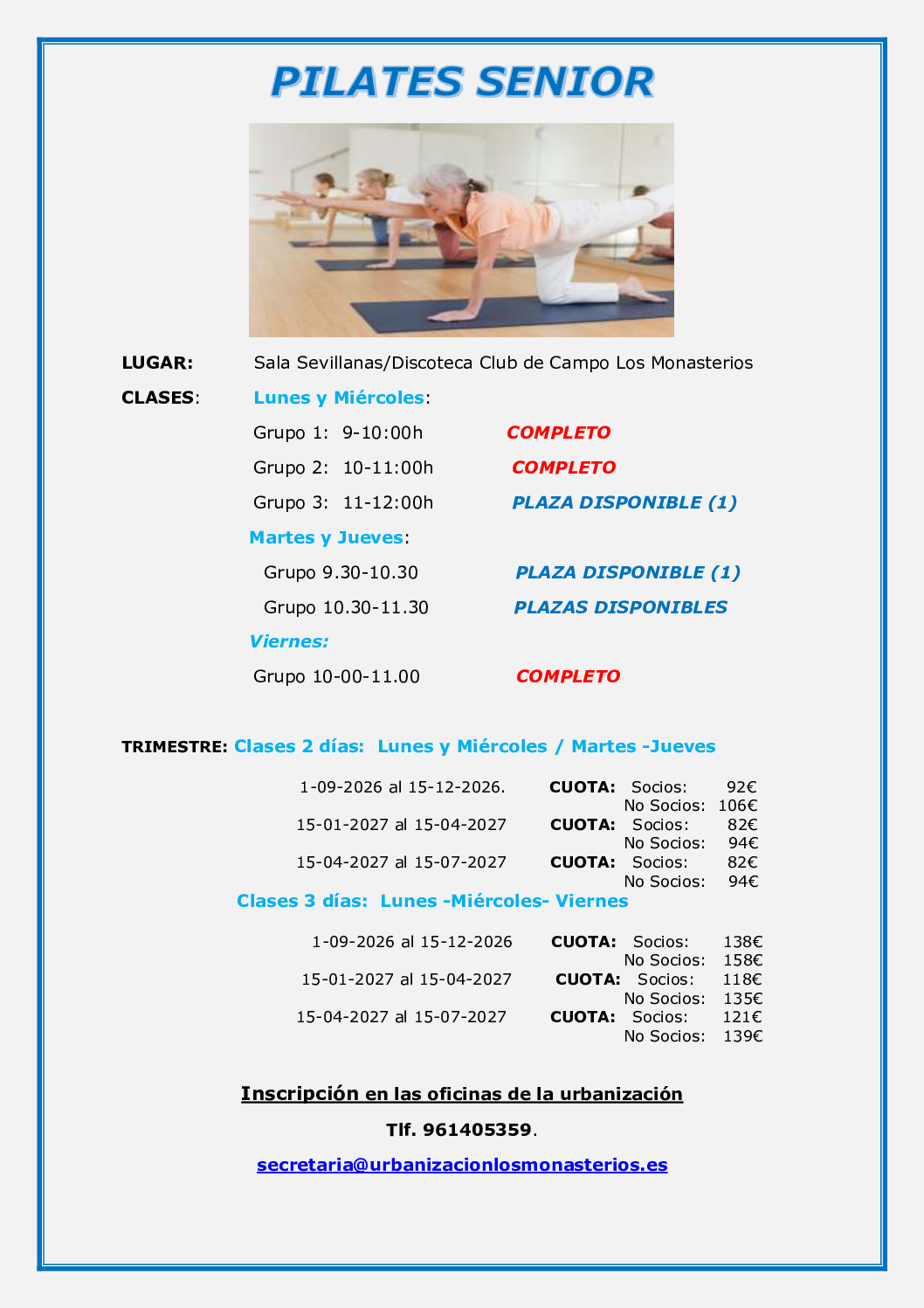 PILATES SENIOR